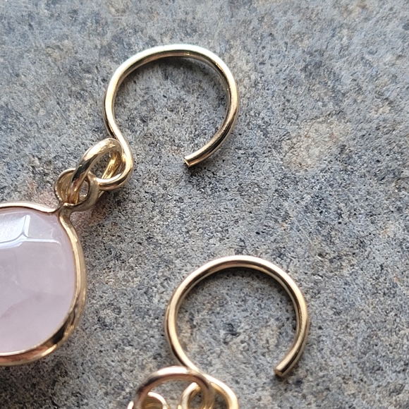 Rose Quartz Fauceted Earrings - Picture 4 of 5
